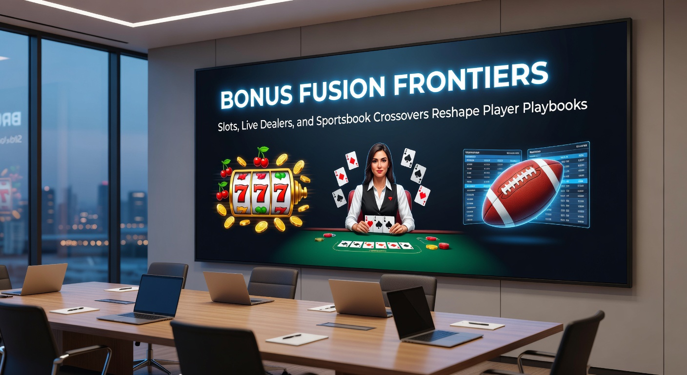 Dynamic screenshot of a casino app dashboard displaying interconnected bonuses for slots, live dealers, and sports betting, highlighting crossover promotions