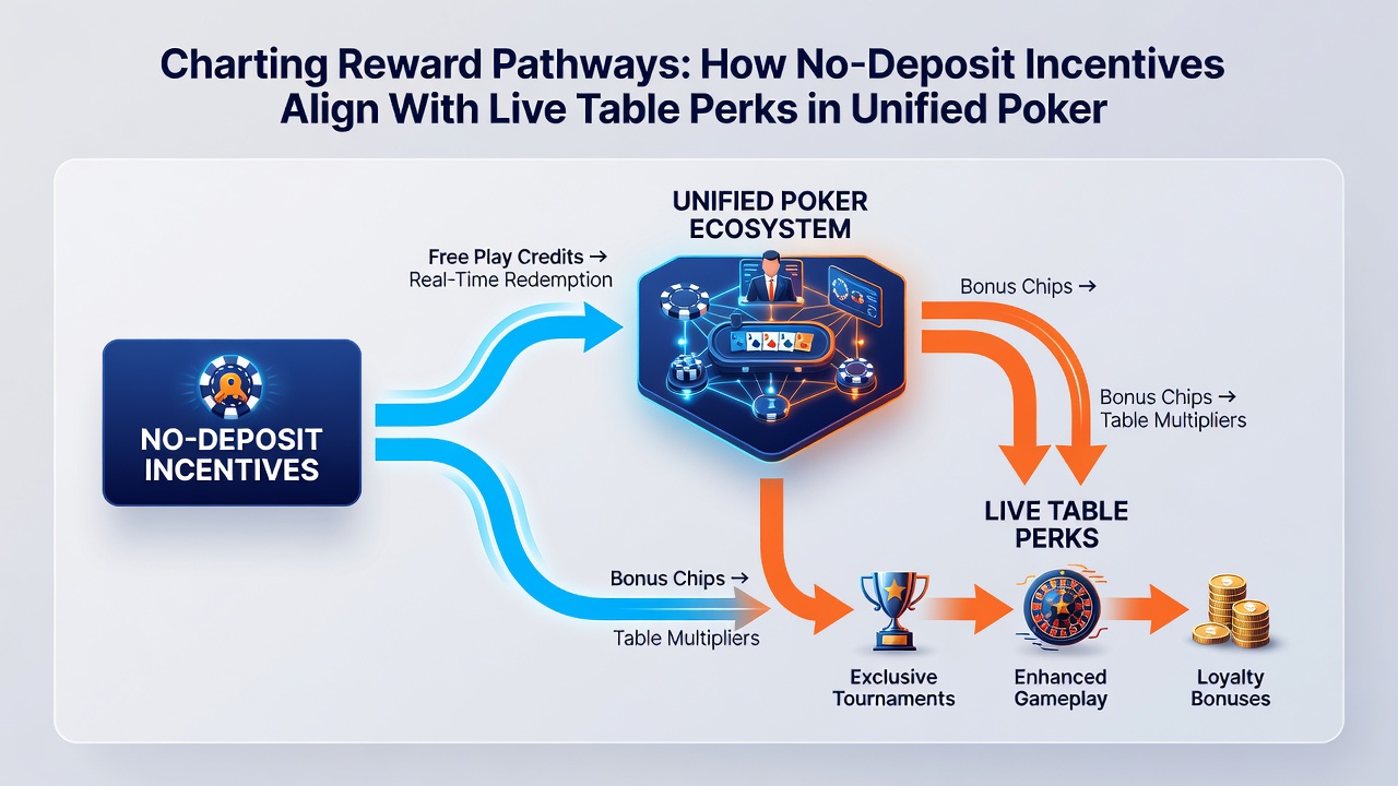 Screenshot of a unified gaming app interface displaying no-deposit bonus balance transitioning to live table rewards