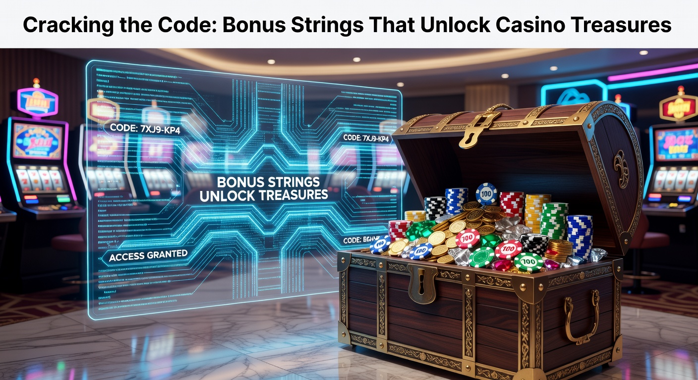 Vibrant digital vault unlocking with glowing bonus codes cascading out, symbolizing casino reward access