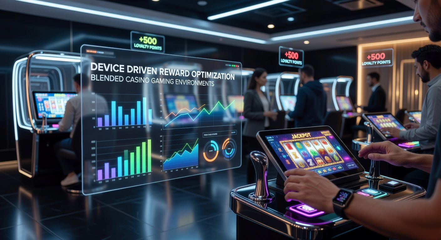 Mobile devices displaying integrated casino gaming interfaces with reward tracking features
