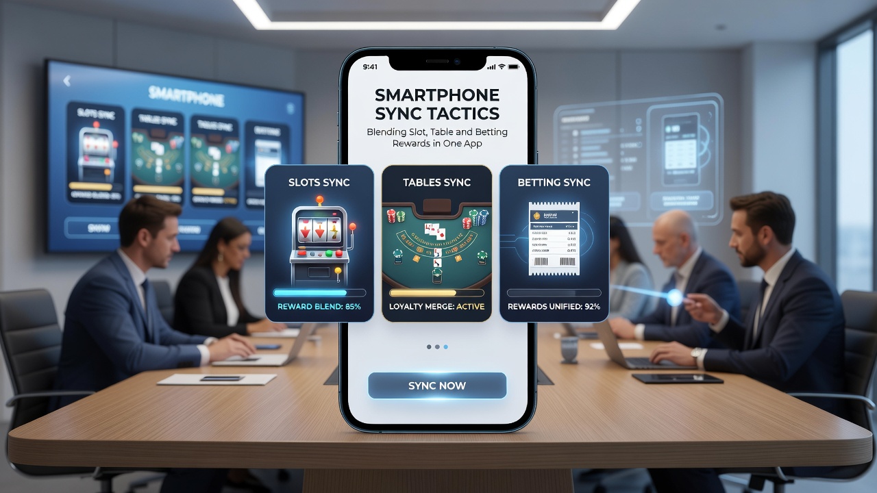 User interface showing reward points transferring between slot, table, and sports betting sections in a mobile app