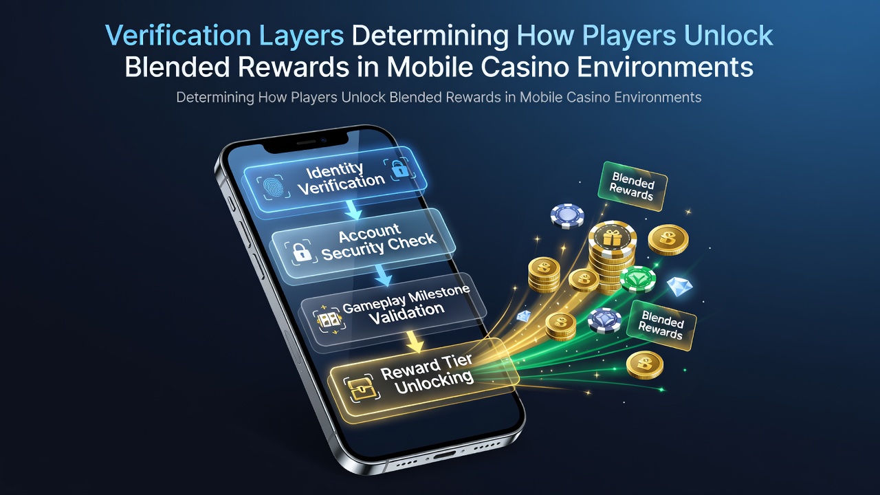 Mobile casino app interface showing verification steps for reward access